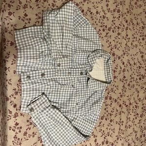 Gingham cropped jacket